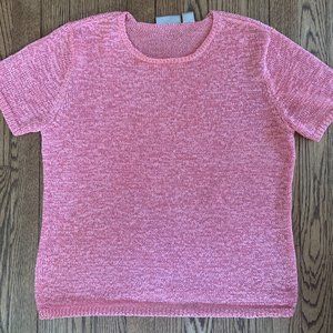 Short Sleeve Pink Sweater